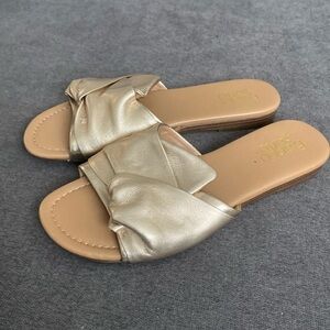 Franco Sarto Gold gold sandals size 6 1/2 leather